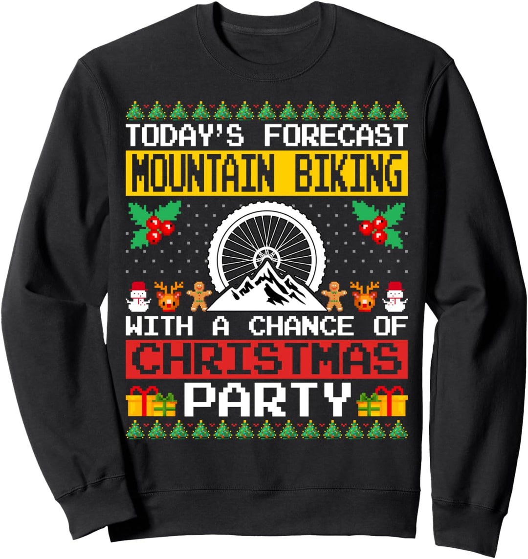 Mountain Biking Christmas - Mountain Biker Xmas Ugly Style Sweatshirt