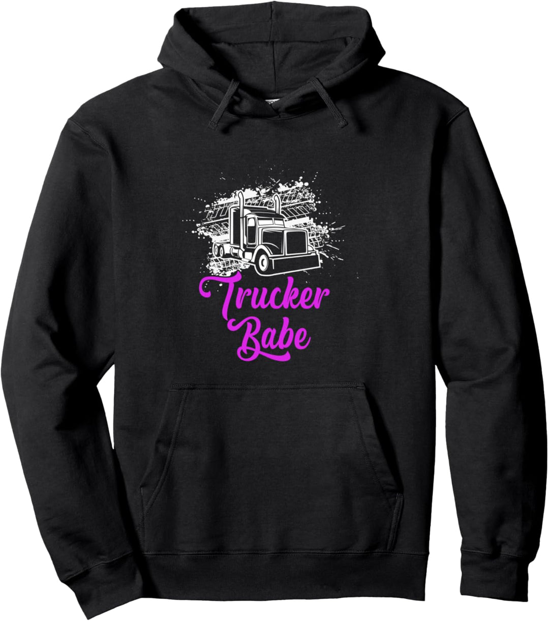 Trucker Babe LKW Fahrerin Kraftfahrerin Pullover Hoodie