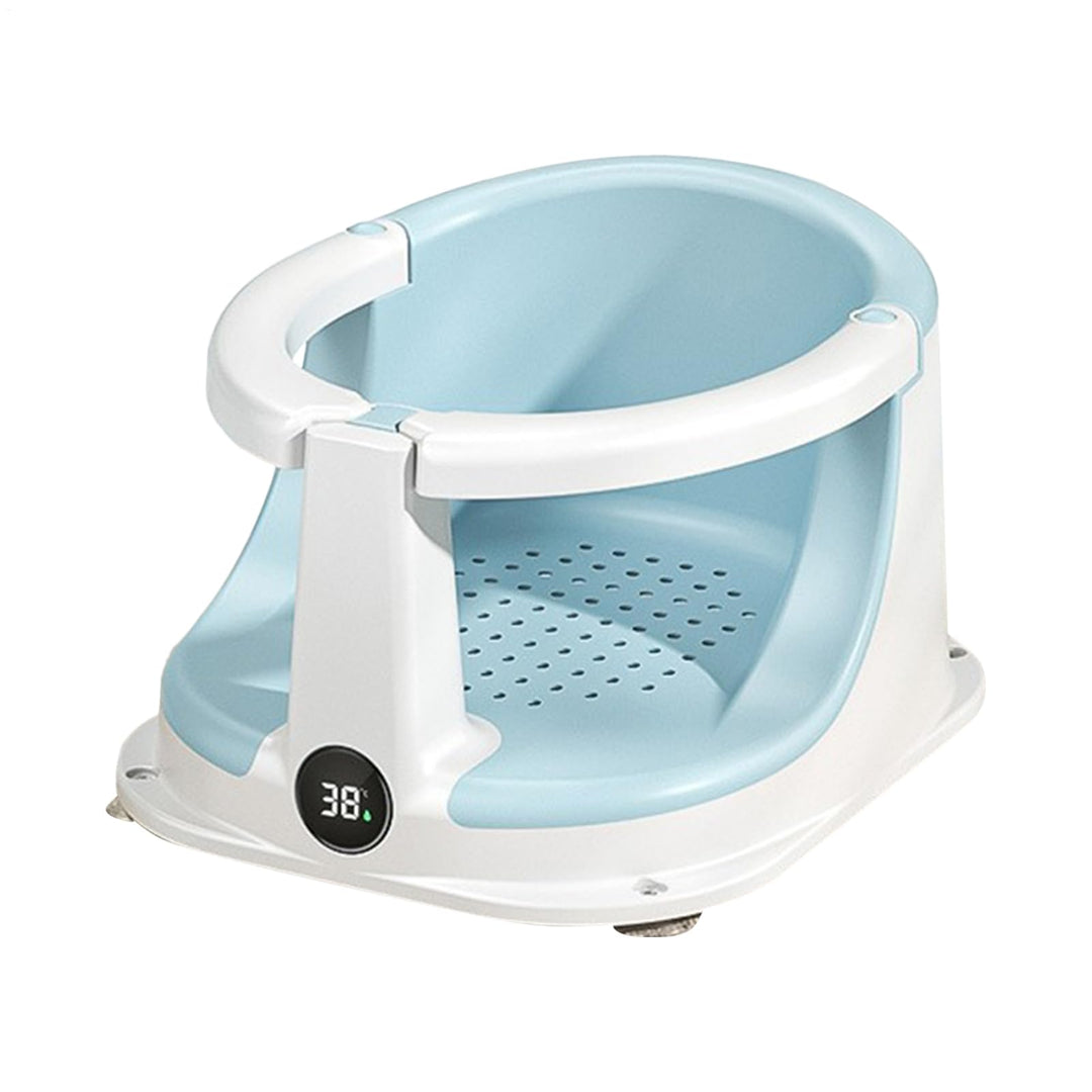 Badewannensitz Baby Ab 6 Monate | Rutschfester Badesitz Baby mit Temperatursensor | Faltbare Sichere