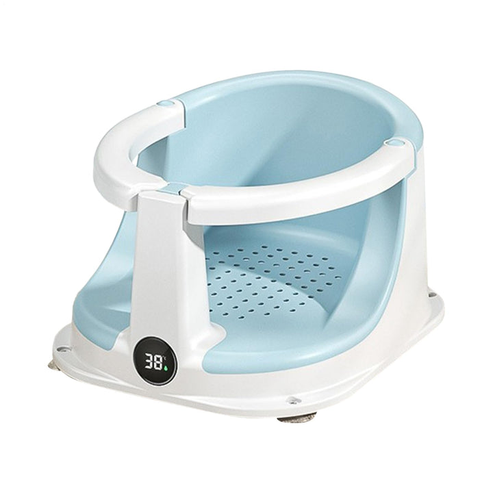 Badewannensitz Baby Ab 6 Monate | Rutschfester Badesitz Baby mit Temperatursensor | Faltbare Sichere