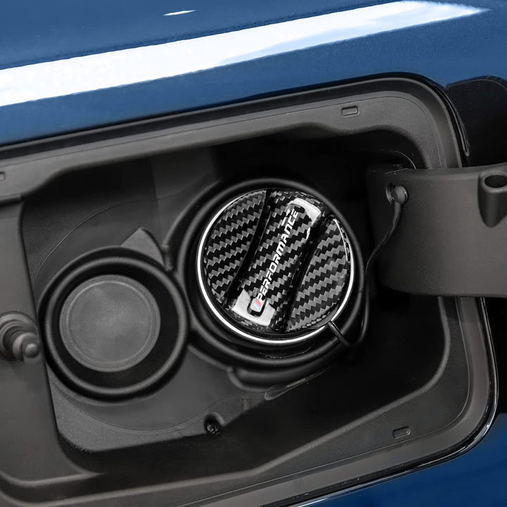 KUNGKIC Kohlefaser Universal Auto-Kraftstofftank-Öl-Gas-Deckel Aufkleber Innenbereich Dekoration Com