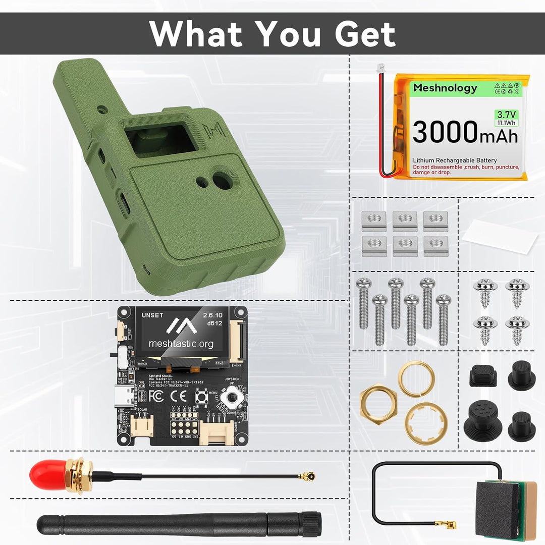 Wio Tracker L1 Board mit 3000mAh Akku und Gehäuse Set – Wio SX1262 nRF52840 Modul Kit für AR duino M