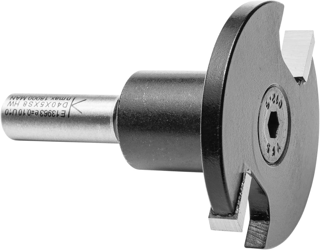 ENT 13963 Scheibennutfräser HW, Schaft (S) 8 mm, Durchmesser (D) 40 mm, NL 5 mm, GL 50 mm, auf Aufna
