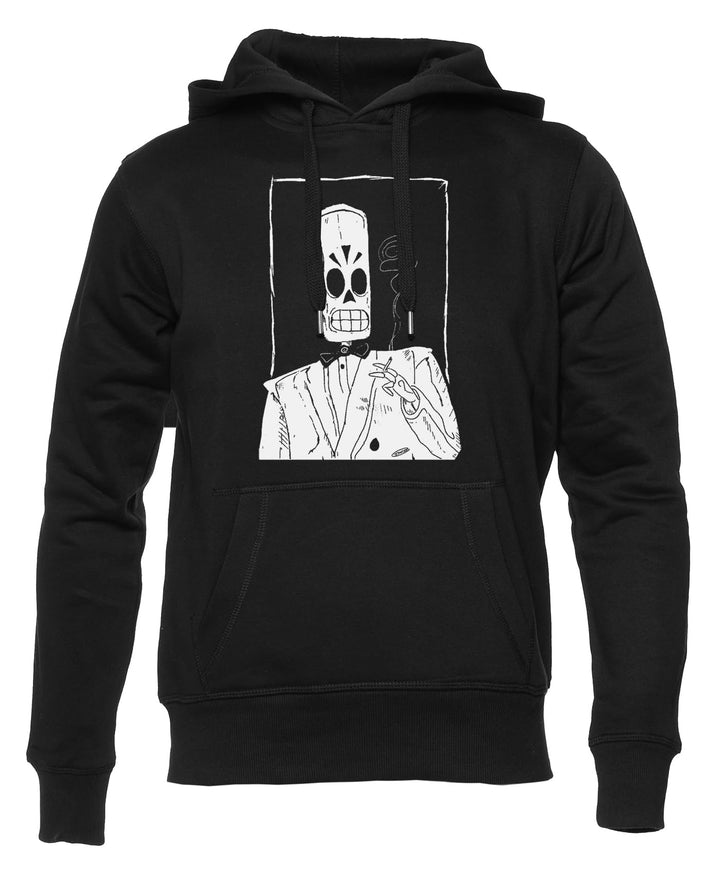 Grim Unisex Hoodie Herren Damen Schwarz Lange Ärmel Kapuzenpulli Men's Women's Black