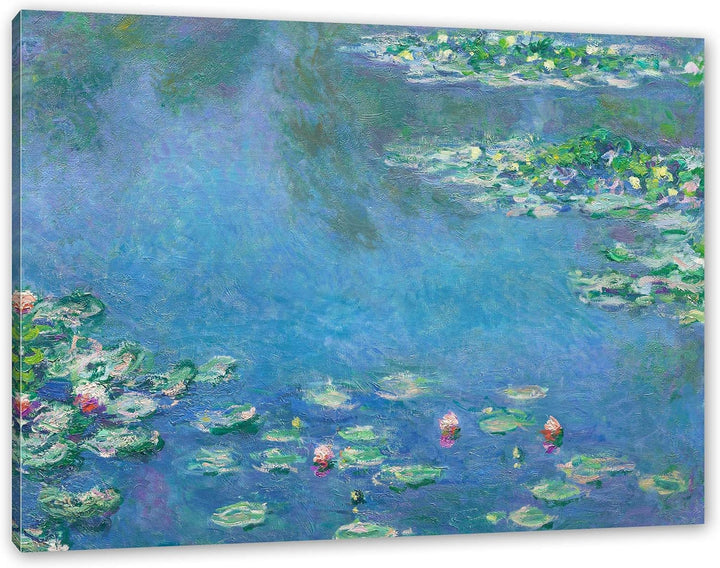 Claude Monet - Seerosen IV als Leinwandbild / Grösse: 100x70 cm / Wandbild / Kunstdruck / fertig bes