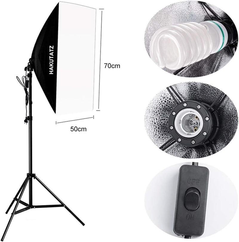 HAKUTATZ® Profi Fotostudio Greenscreen Set 4X Hintergrundstoff (schwarz, weiss, grün) Hintergrundsys