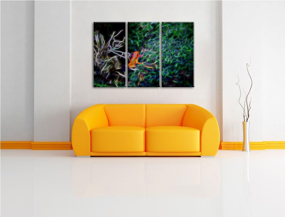 Dark hochgiftiger kleiner Frosch NewArt 3-Teiler Leinwandbild 120x80 Bild auf Leinwand, XXL riesige