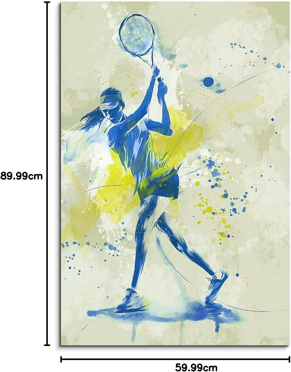 Paul Sinus Art Tennis III 90x60cm SPORTBILDER Splash Art Wandbild Aquarell Art