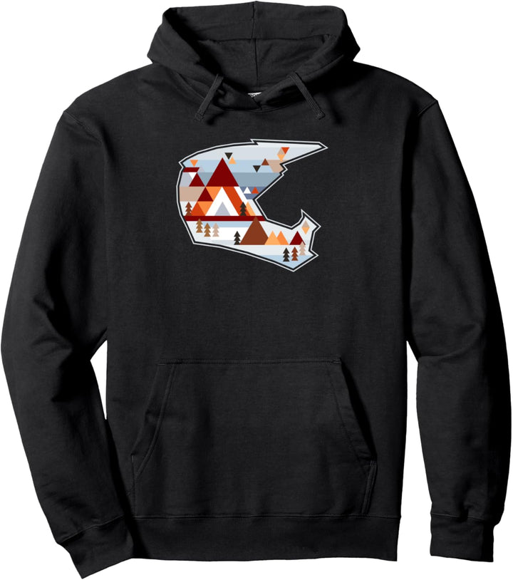 Fullface Helm MTB Mountainbike Retro Vintage Downhill Rad Pullover Hoodie