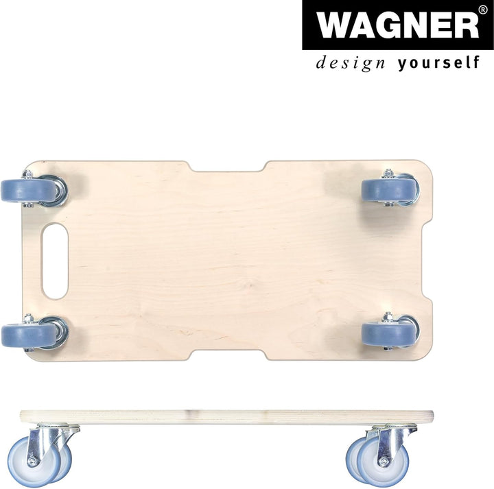 WAGNER Transportroller Transporthilfe 1325 I Schichtholz I 59 x 29 x 11 cm, Tragkraft 300 kg I Möbel