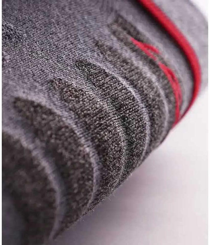 Lenz Unisex Socken 42 10 - Grau/Rot, 42 10 - Grau/Rot