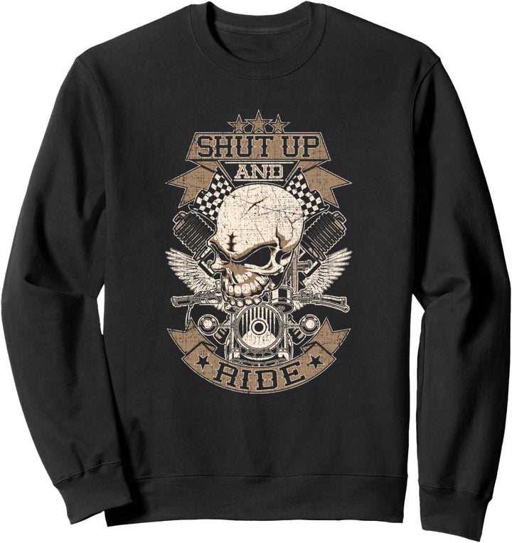 Biker Gear Motorrad Geschenke fahren und den Mund halten Sweatshirt