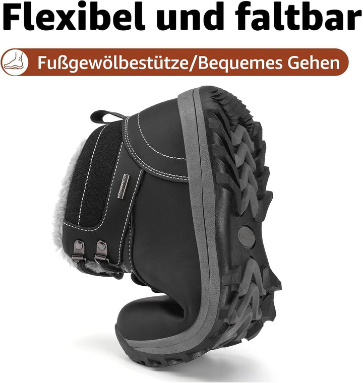 Mishansha Damen Herren Winterschuhe Warm Gefüttert Winterstiefel Wasserdicht Trekking Wanderschuhe G