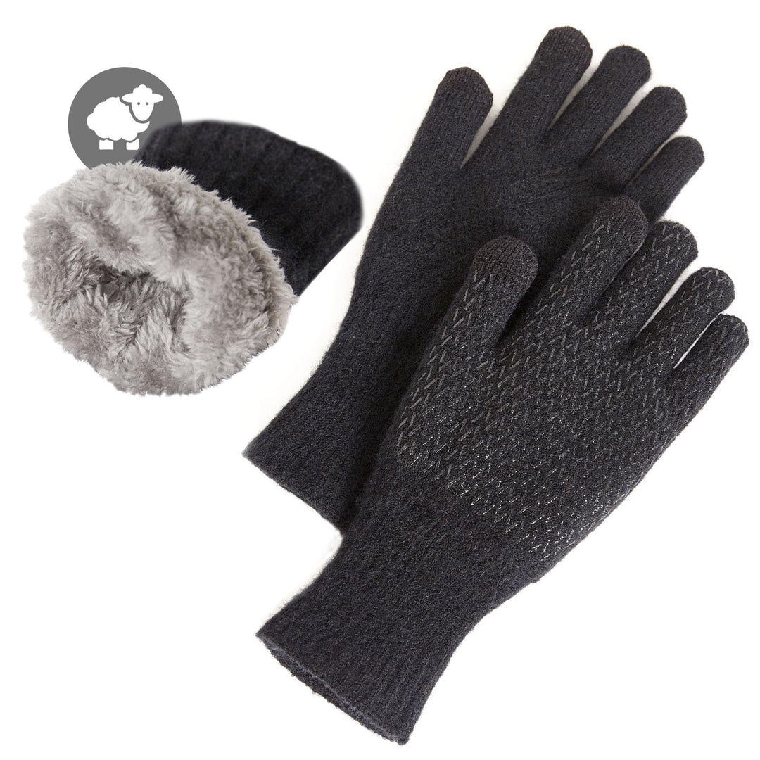 Handschuhe Damen Winter Warm Thermohandschuhe Fleecefutter Merino Wolle Touchscreen Doppelschicht El