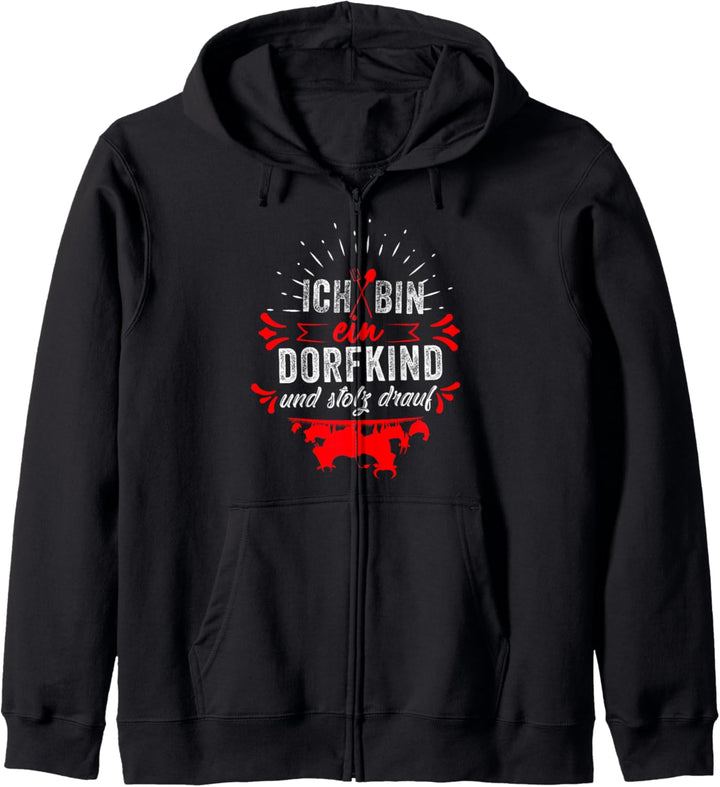 Ich Bin Ein Dorfkind und Stolz Drauf Farmer Bauer Landwirte Kapuzenjacke