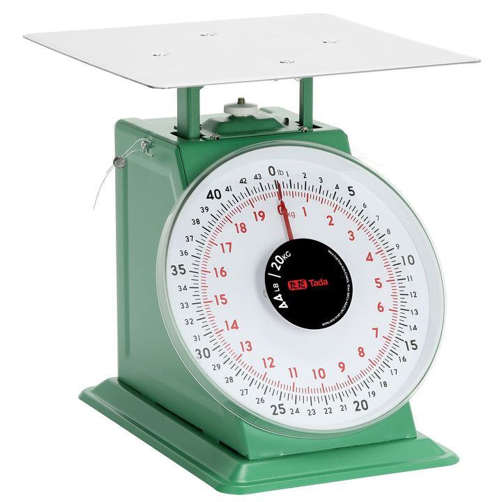Tada Mechanische Küchen- und Lebensmittelwaage, robust, 20 kg, mit Edelstahl-Plattform