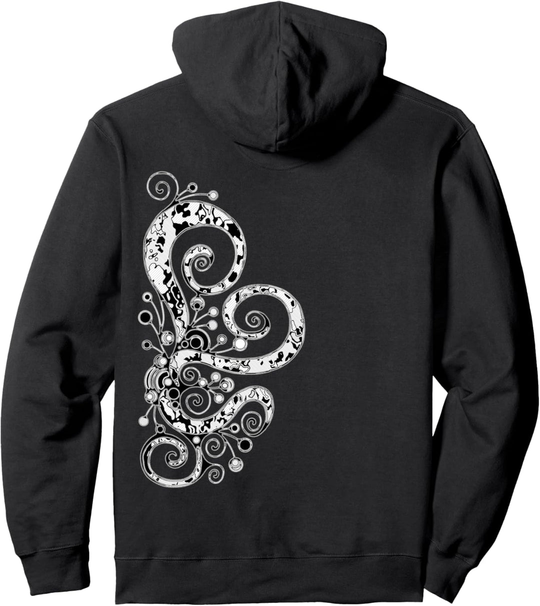 Hand Drawn Ornaments - Hearts Spirals 7 - Fan Fun Pullover Hoodie