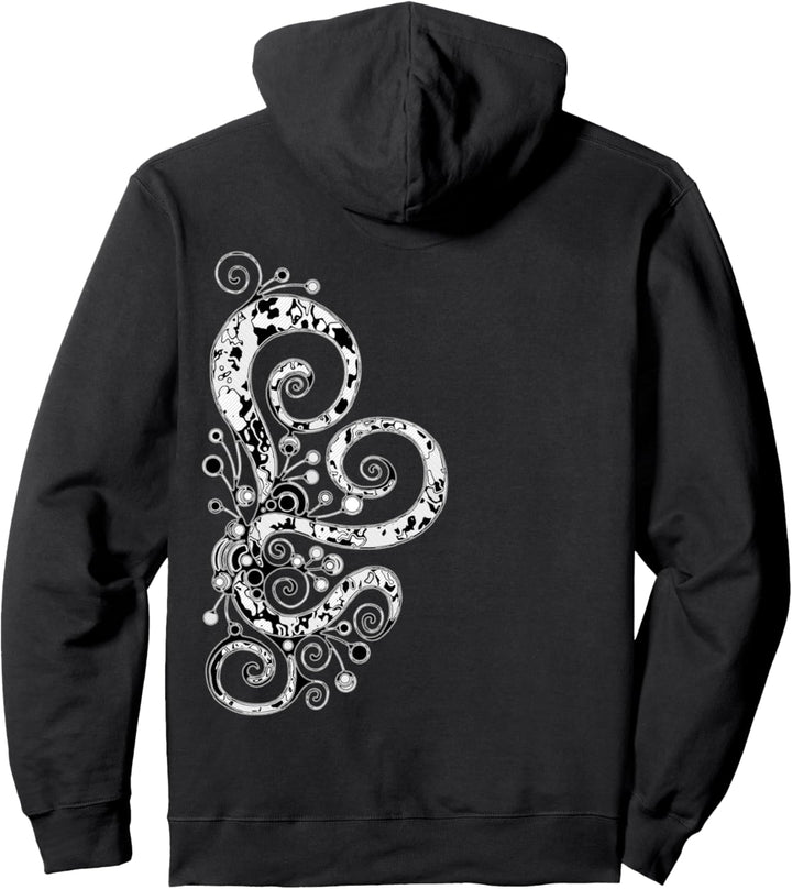 Hand Drawn Ornaments - Hearts Spirals 7 - Fan Fun Pullover Hoodie
