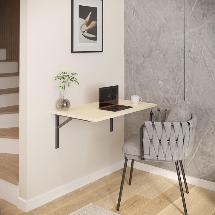 AKKE Klapptisch Wandklapptisch Esstisch - Klappbar Faltbar Platzsparend - Rechteckig - 60cm x 50cm -