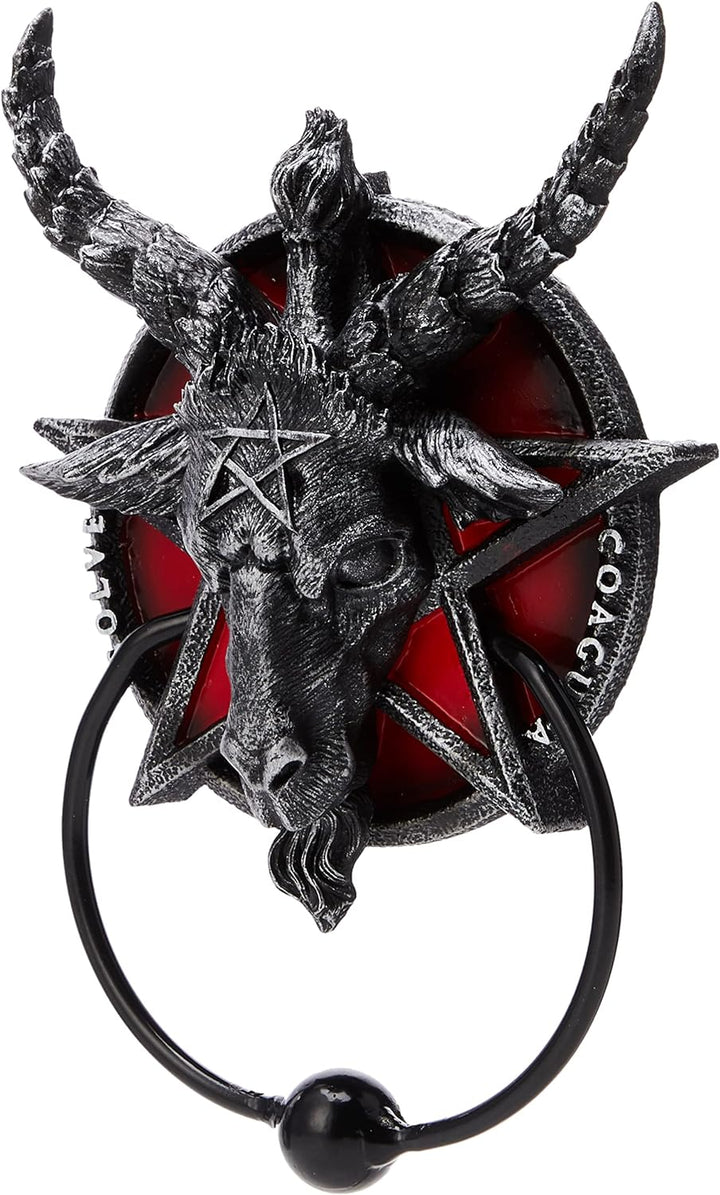 Nemesis Now B4474N9 Door Knocker 20.5cm Black Baphomet Türklopfer, 20,5 cm, Schwarz