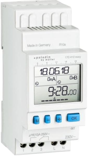 Hugo Müller 22282 REG-Wochenzeitsch. 1Wechsler, 170410 easy 1 Kanal, mit- Beleuchtung, NFC, Grau