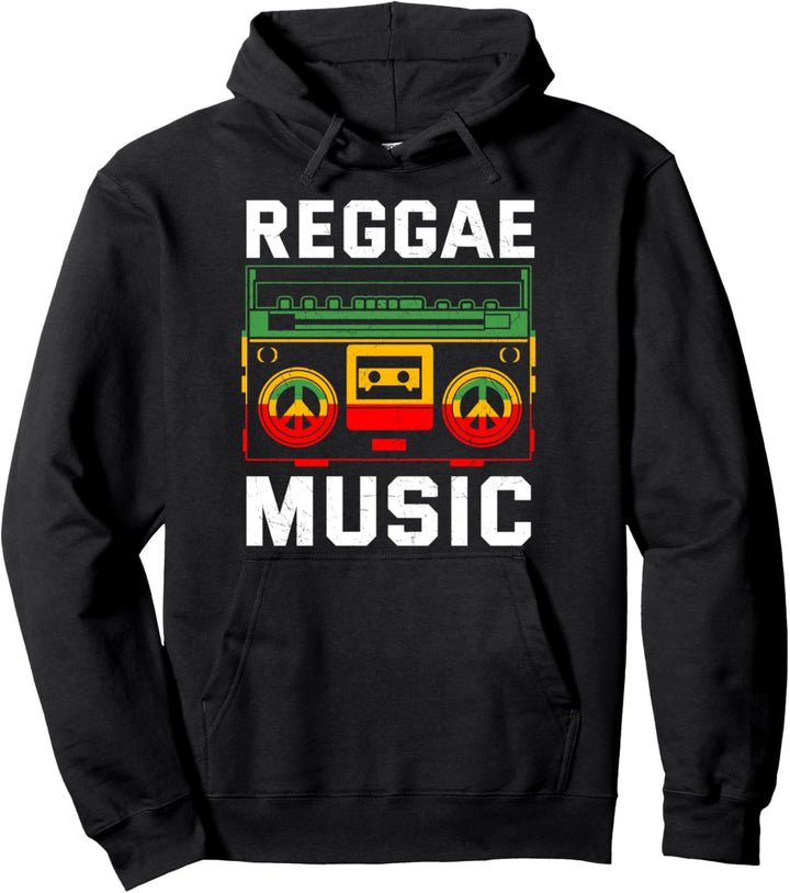Jamaica Afrika Farben Reggae Music Stereo Anlage Recorder Pullover Hoodie