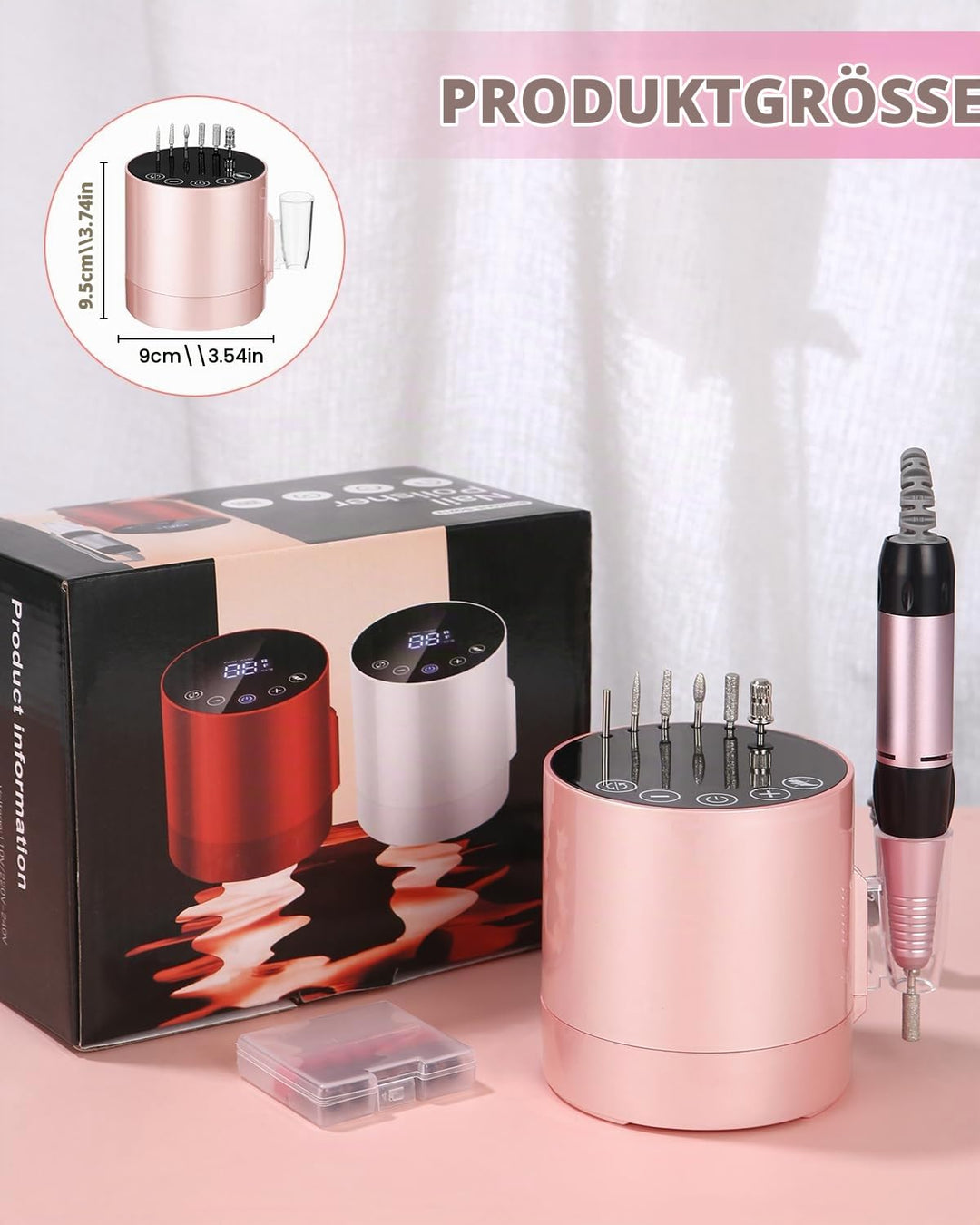 Nagelfräser, Elektrische Nagelfeile für Gelnägel, Nagelfräser Elektrische für Gelnägel 35000 u/min,