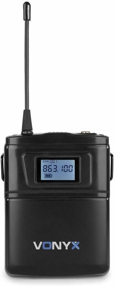 Vonyx WM61B BodyPack mit Headset und Empfänger - 16 UHF-Kanäle
