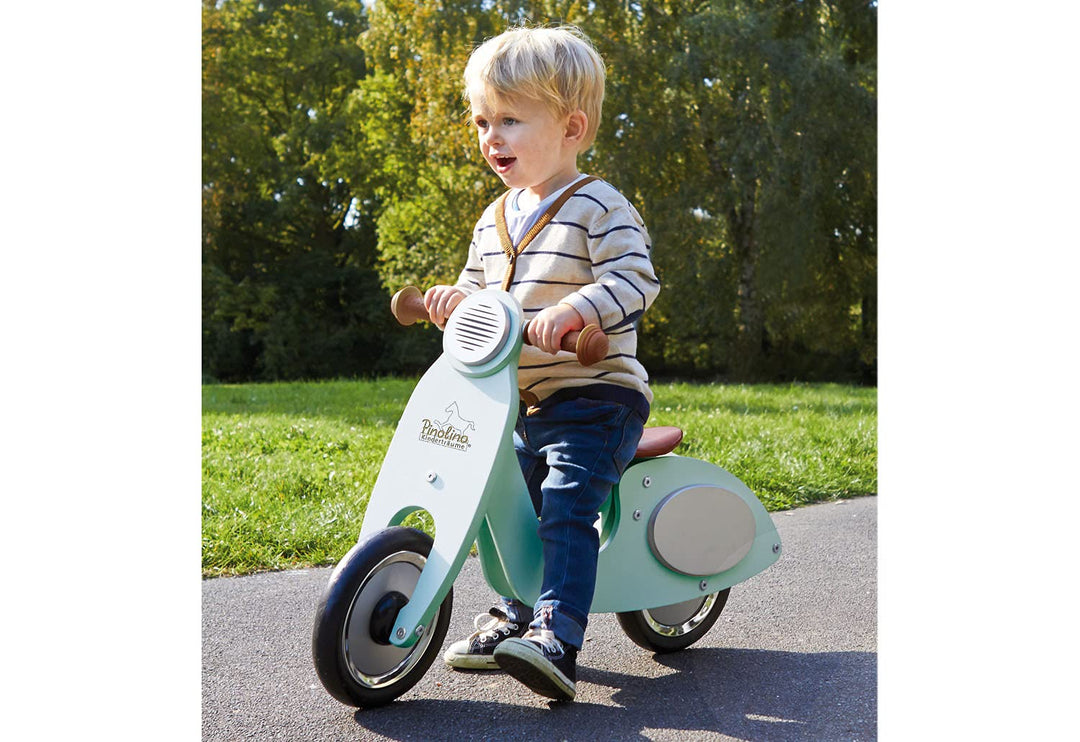 Pinolino Laufrad Vespa Wanda, Laufrad Holz, unplattbare Bereifung, Sattel 3-fach höhenverstellbar, f