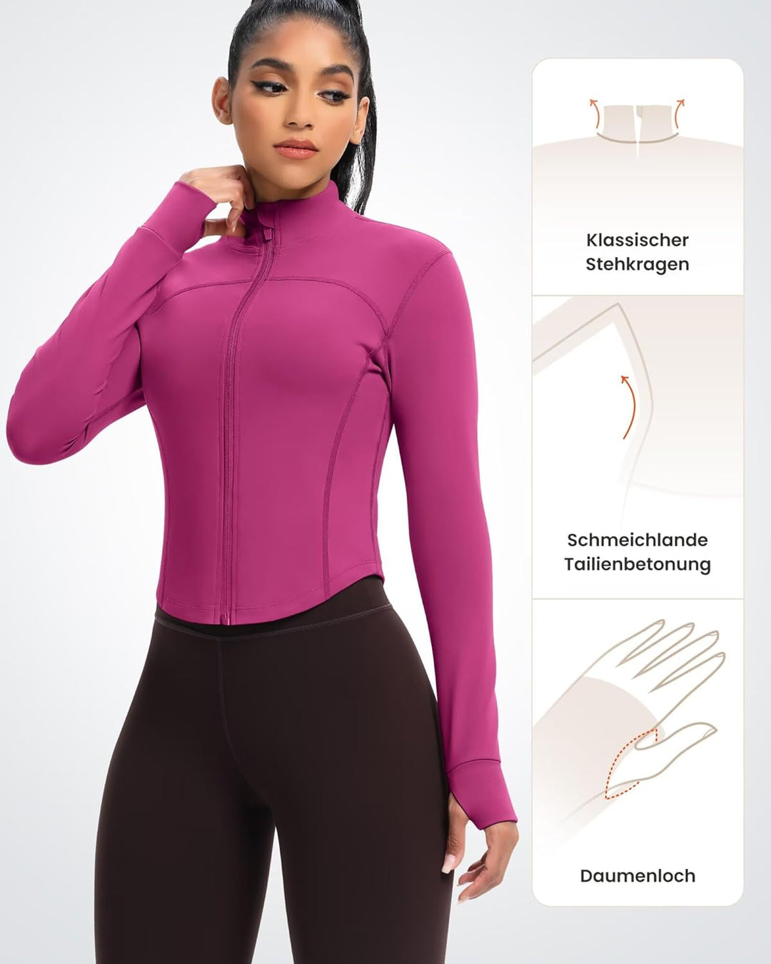 QUEENIEKE Damen Gym Jacket, XS Hei&#xDF;es Rosa