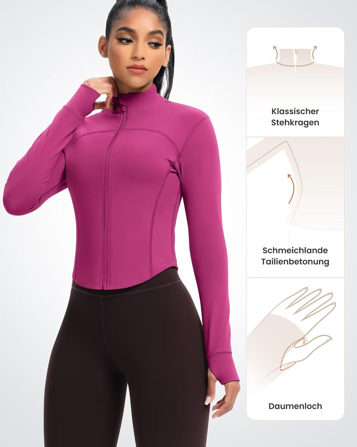 QUEENIEKE Damen Gym Jacket, XS Hei&#xDF;es Rosa