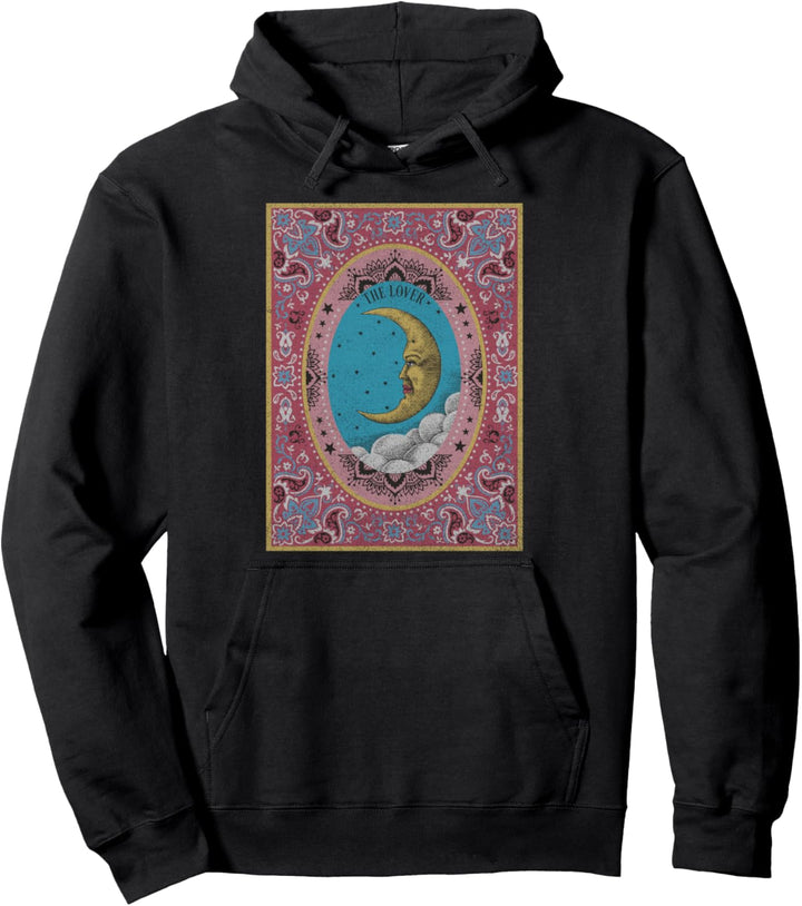 Trendy Tarot Moon Card Pullover Hoodie