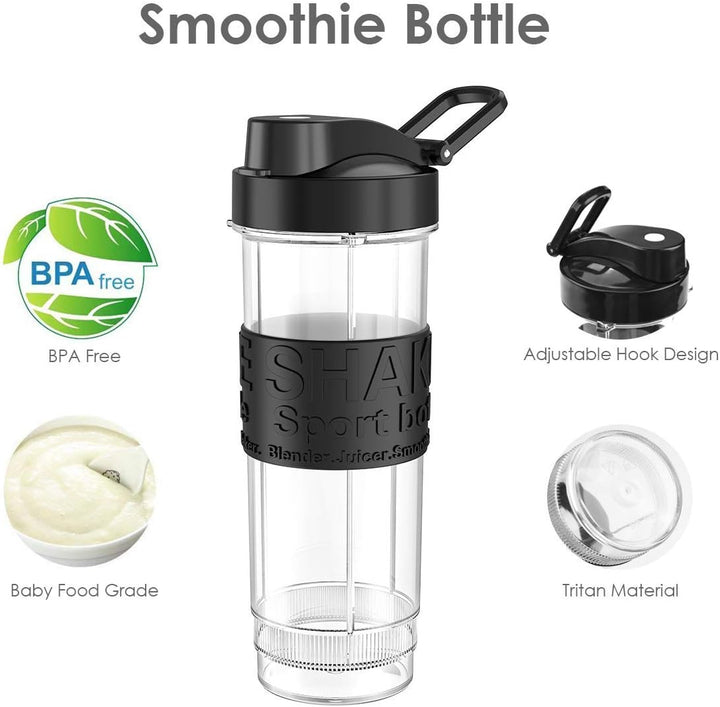 Smoothie Flaschen, Mixer Smoothie Maker Trinkflasche/Tritan flasche/Wasserflasche 570ml BPA-frei für