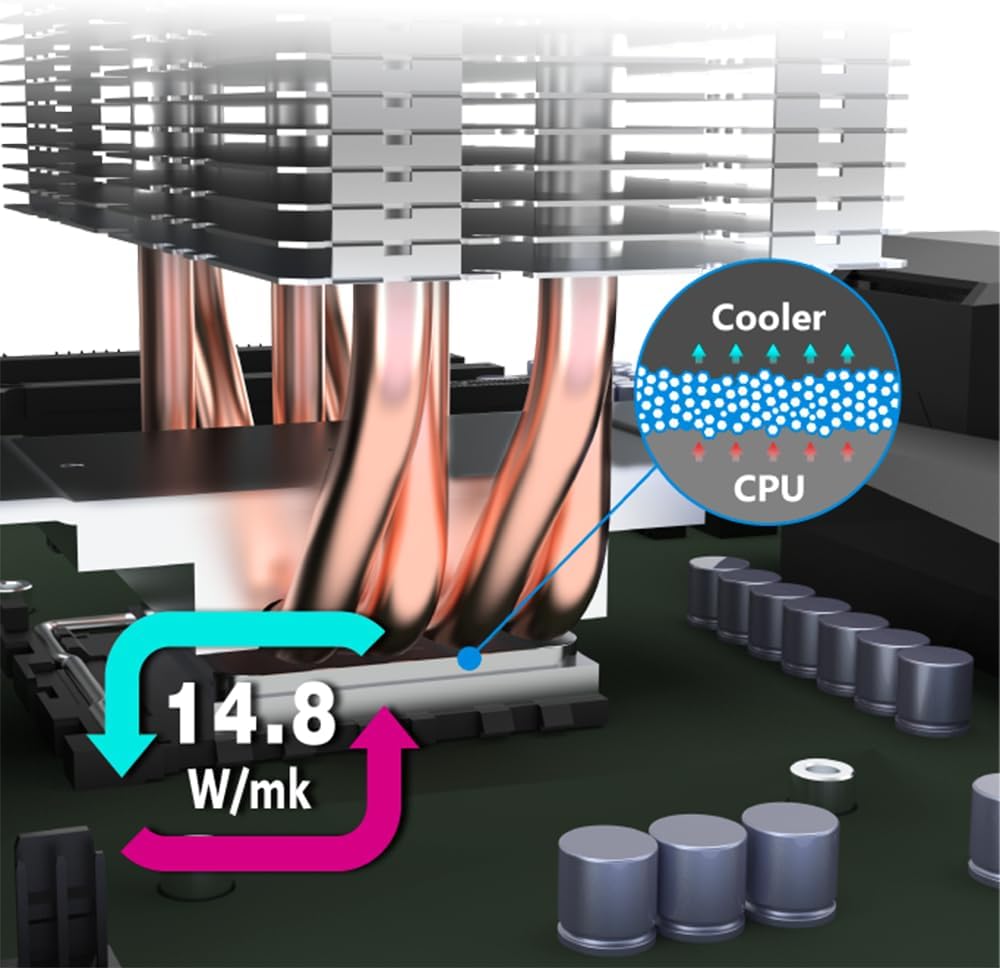 Akasa Wärmeleitpaste T6 ProGrade Max, Wärmeleitpaste Kühlkörper für CPU/GPU/alle Kühler, nicht aushä