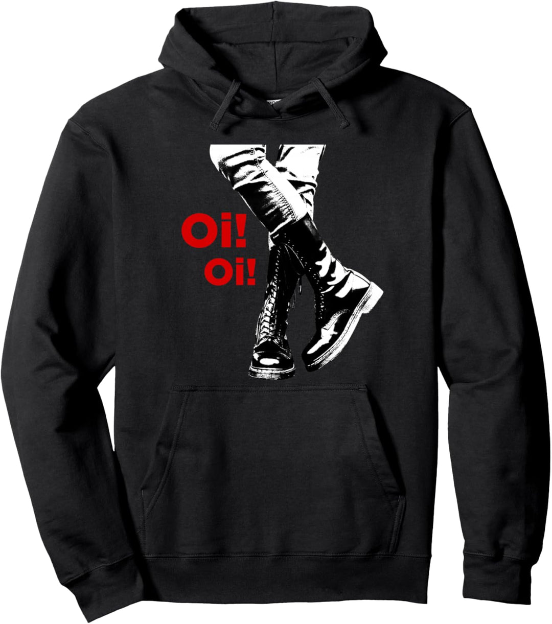 "Oi Oi" Skinhead, Ska, Street Punk, Hardcore Punk Pullover Hoodie