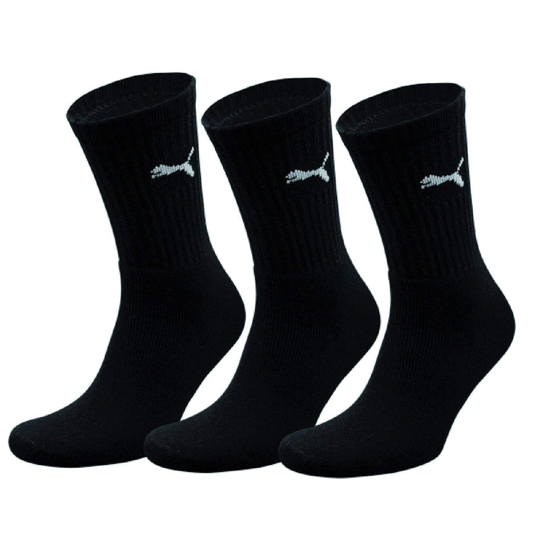 PUMA Unisex Crew Socks Socken Sportsocken MIT FROTTEESOHLE 12er Pack black 200 - 39/42