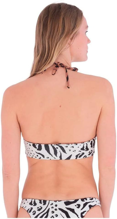 Hurley Damen Animix Revo Knot Front Halter Bikinioberteil XS Animix Latte, XS Animix Latte