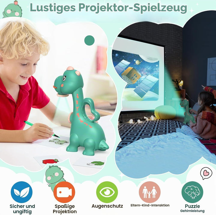 KETIEE Zeichenprojektor für Kinder Jungen Mädchen Spielzeug, 2-in-1 Projektion und Zeichnung Projekt