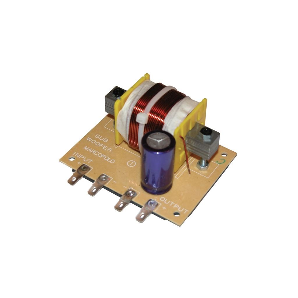 QTX Subwoofer-Filter für HiFi- und PA-Lautsprechersysteme 600 W, 4 Ohm, 120 Hz, 12dB/oct, RCA-kompat