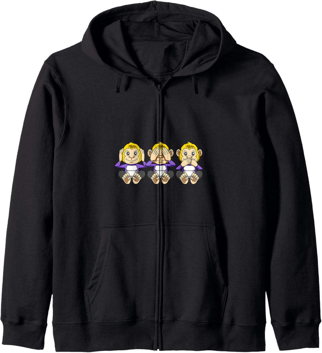 Nonbinary und Enby Drei weise Affen Kapuzenjacke