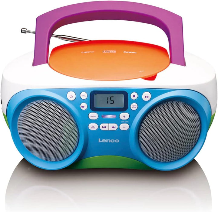 Lenco SCD-41 - CD-Player für Kinder - CD-Radio - Stereoanlage - Boombox - UKW Radiotuner - USB Ansch