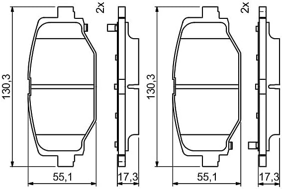 Bosch Bremsklötze Bremsbeläge Bremsbelagsatz 0 986 494 767