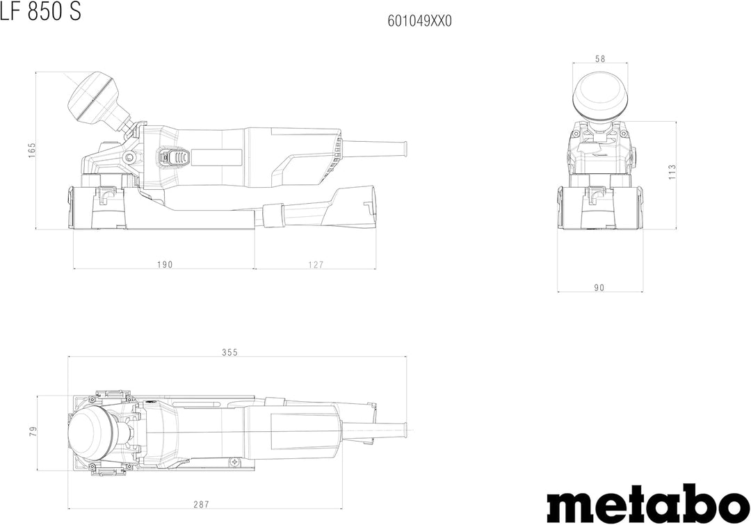 Metabo Lackfräse LF 850 S, zum Bearbeiten von unbehandeltem Holz, mit Metabox, Stufenlose Einstellun