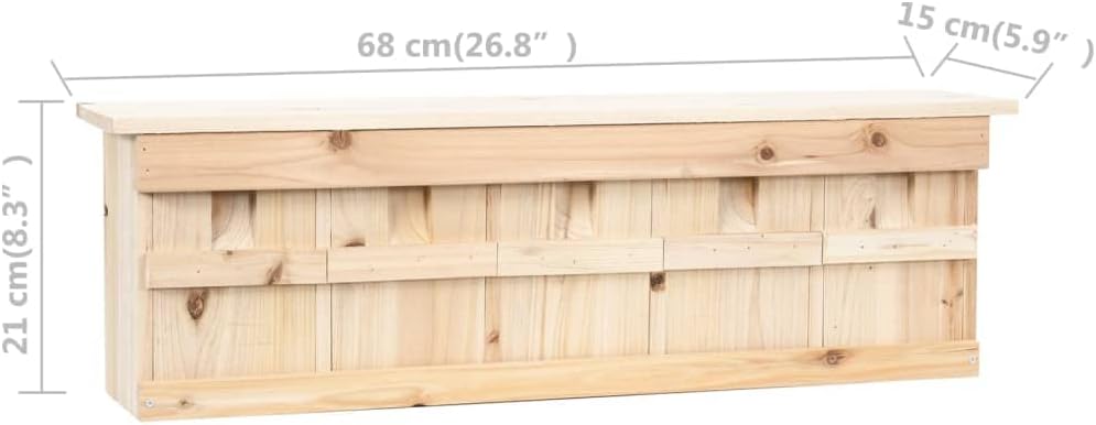 vidaXL Kappenhaus, 5-teilig, aus Tannenholz, 68 x 15 x 21 cm