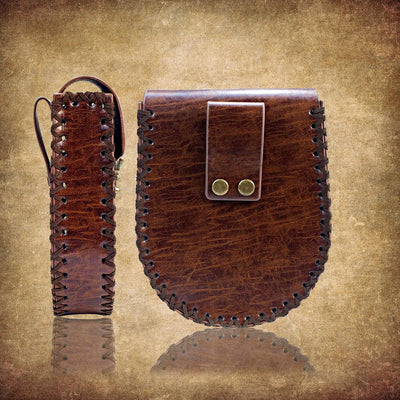 keland 2PCS Ren Faire Accessoires Wikinger Gürtel & Mittelalter Beuteltasche Gürteltasche Lederbeute