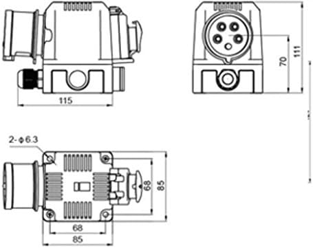 Anbauschalter DZ08-4 400V mit NotAus Klappe und Umschalter für Recht-/Linkslauf - Baugleich KEDU KOA