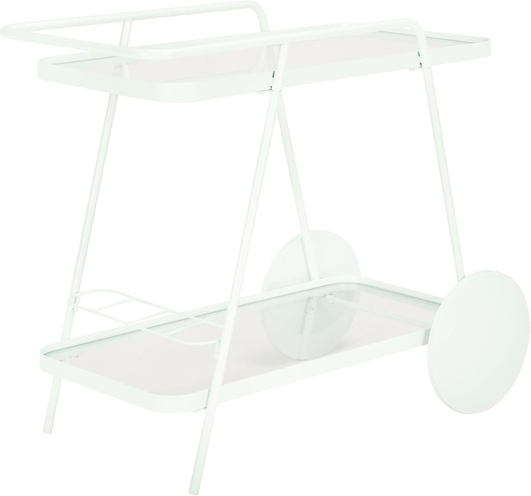 SAFAVIEH Modern 2 Etagen Barwagen, Weiss, 91 x 47 x 76