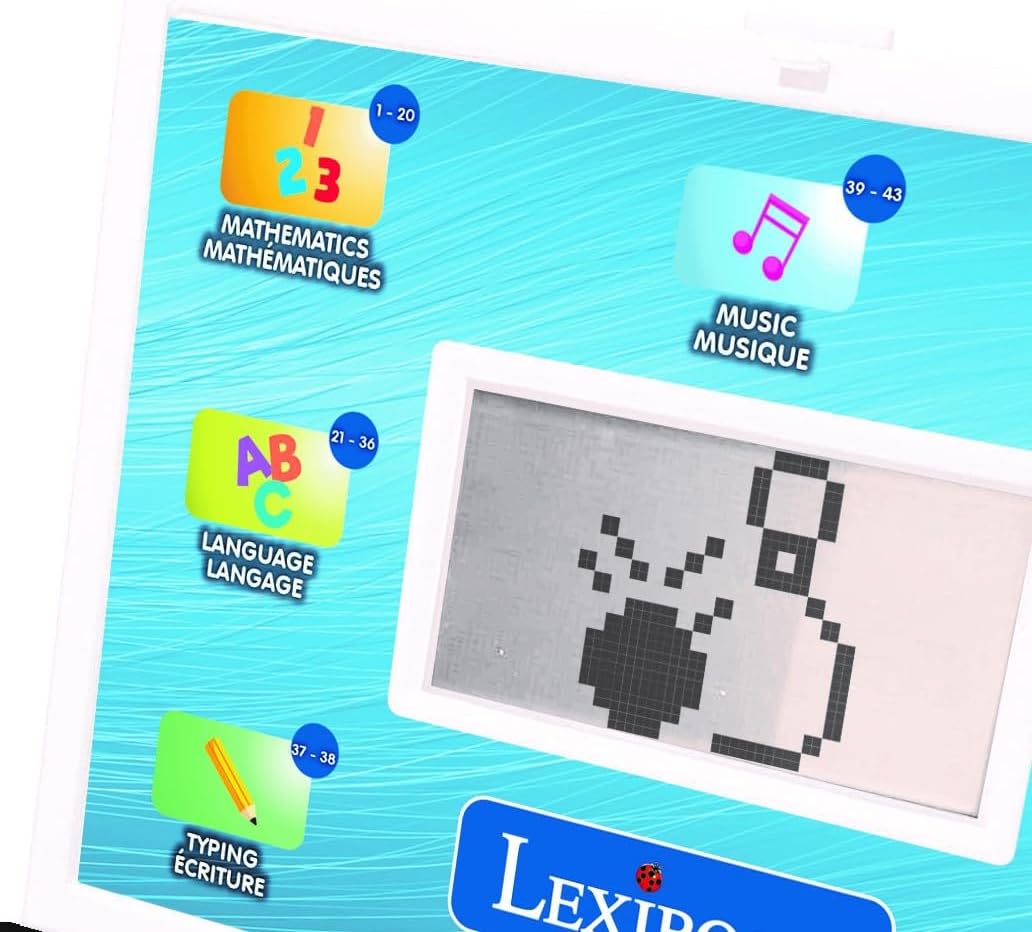 LEXIBOOK JC498i1, Lern-Laptop Zweisprachig Englisch/Französisch, 124 Sprachaktivitäten, Schreiben, M