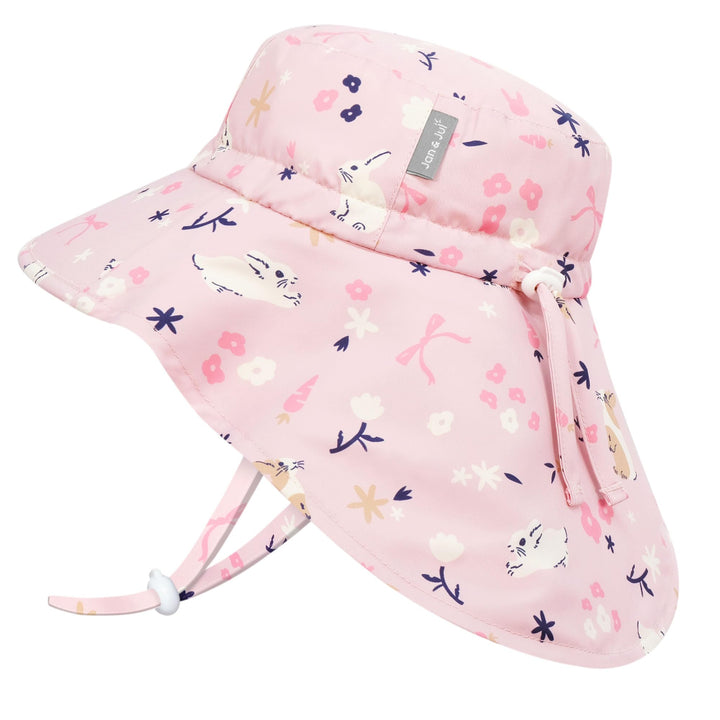 Jan & Jul Kinder Grow-with-Me Aqua-Dry Abenteuer-Sonnenhut 0-6 Monate Hasenblumen, 0-6 Monate Hasenb