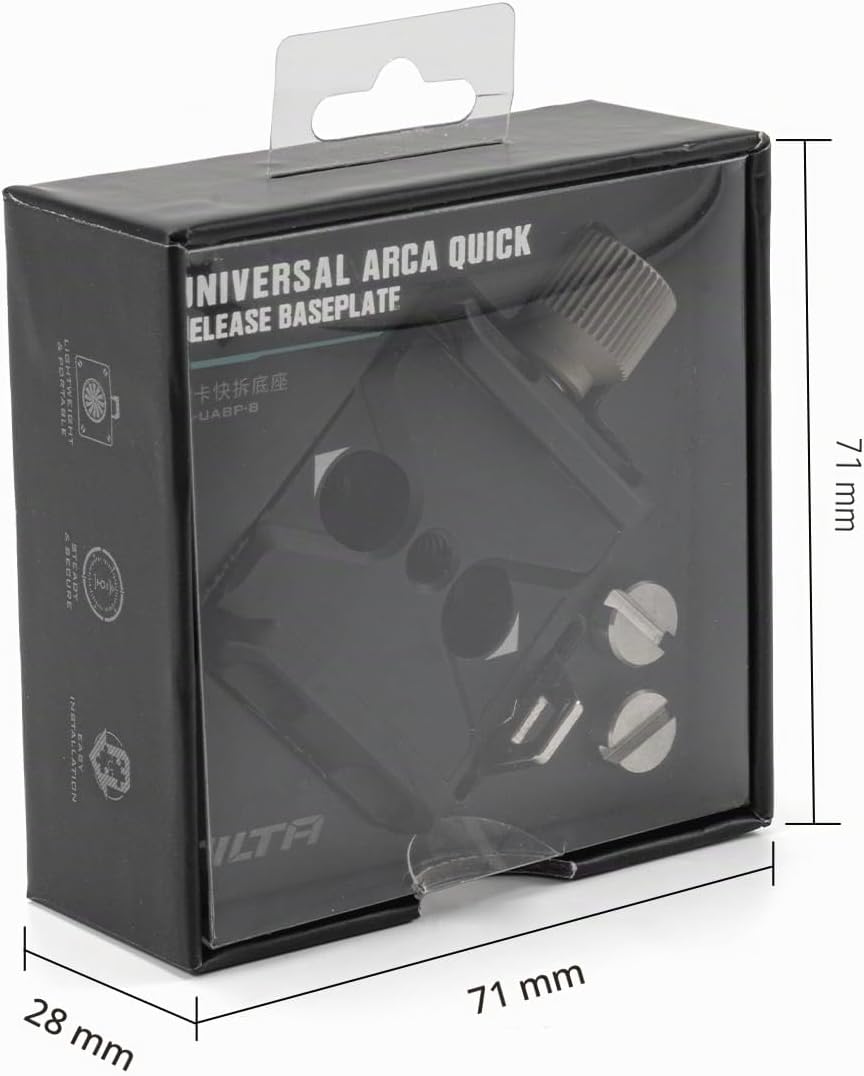 Tilta Universal ARCA Schnellwechsel-Grundplatte, kompatibel mit 38 mm Arca-Swiss Schnellspann-Empfän